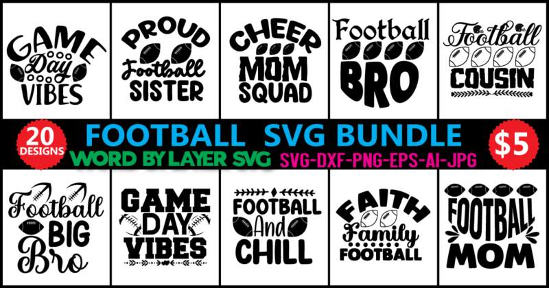 Football svg Bundle, Football SVG Bundle, Football svg, dxf, png instant download, Fall Shirt SVG, Football Fan svg, Football Mom svg, Fall svg,Football Silhouette, Football Sayings SVG, Cricut file, Cut