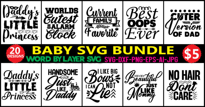 Baby SVG Bundle, Baby Onesie SVG, Newborn SVG Bundle, Baby Quote Bundle, Cute Baby Saying svg, Funny Baby svg, Baby Girl, Baby Boy, Cut File,Baby SVG Bundle, Baby SVG, Cute