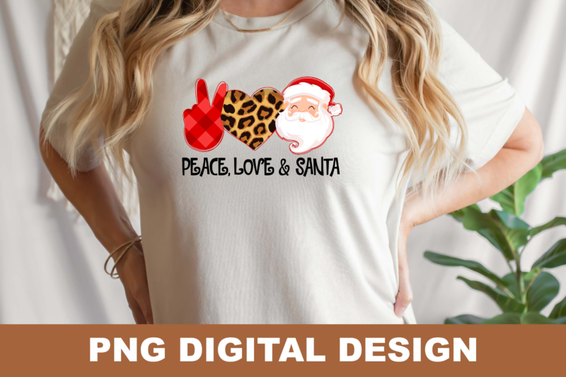 Merry Christmas Trees Santa PNG Sublimation Design