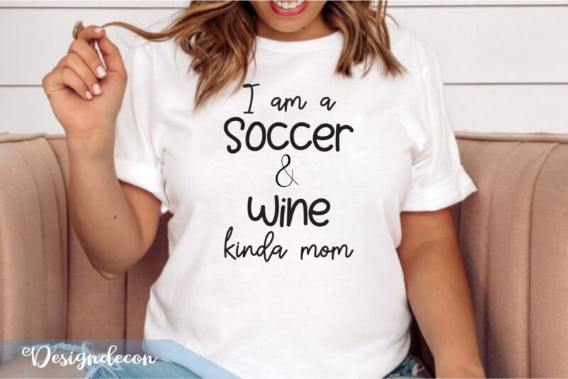 Soccer mom phrase lettering svg t shirt designs bundle vol.1