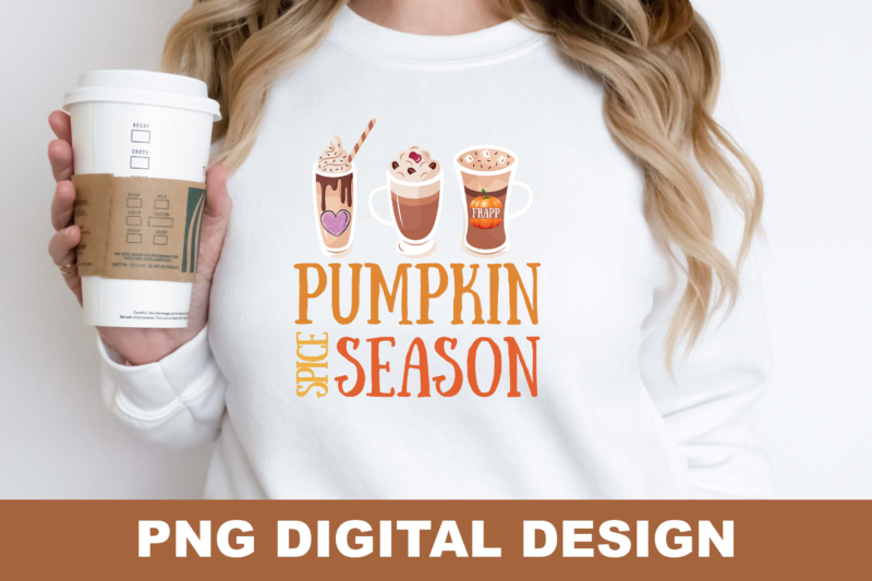 Love Fall Pumpkin Spice Season PNG Sublimation Design