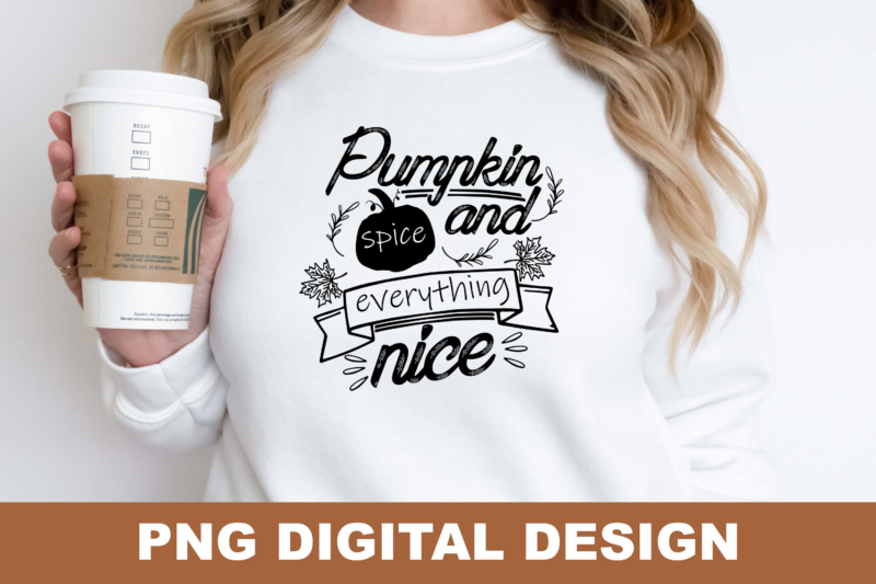 Love Fall Pumpkin Spice Season PNG Sublimation Design