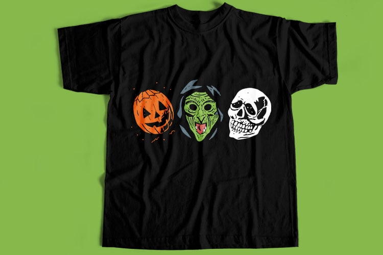 50 Best Selling Halloween T-Shirt Design Bundle For Commercial Use