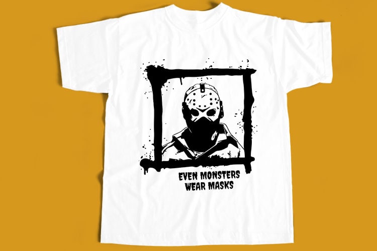 50 Best Selling Halloween T-Shirt Design Bundle For Commercial Use