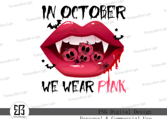 In October we wear Pink Sublimation t shirt design for sale