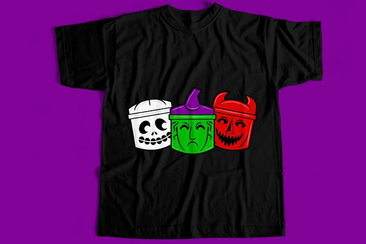 50 Best Selling Halloween T-Shirt Design Bundle For Commercial Use