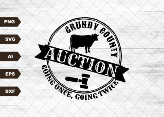 Grundy County Auction t shirt design template