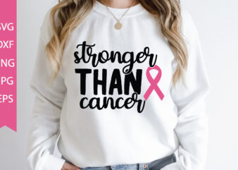stronger than cancer t shirt template vector
