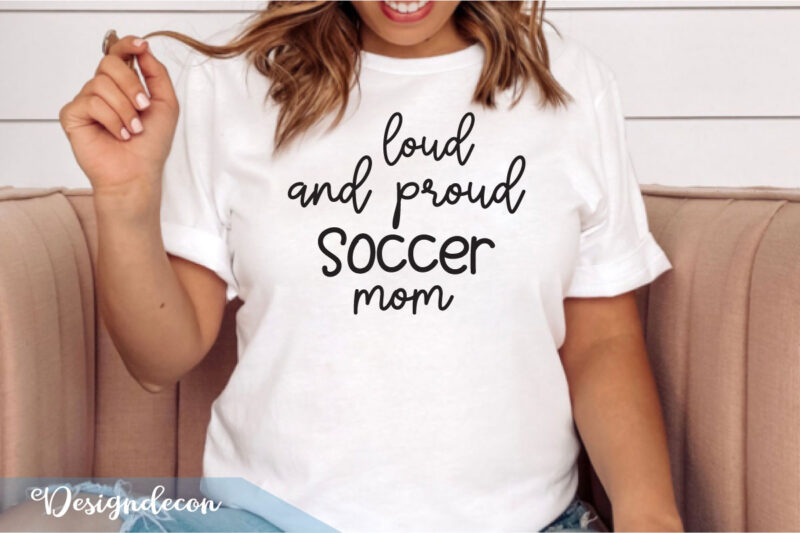 Soccer mom phrase lettering svg t shirt designs bundle vol.1