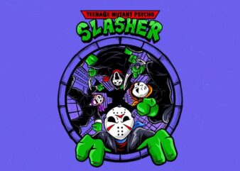 four slashers t shirt graphic design