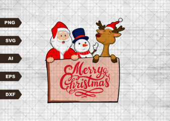 Merry Christmas Png, Santa Claus svg, Reindeer, Snowman, Holiday Winter svg, Retro Christmas, Christmas Shirt Design, Sublimation File