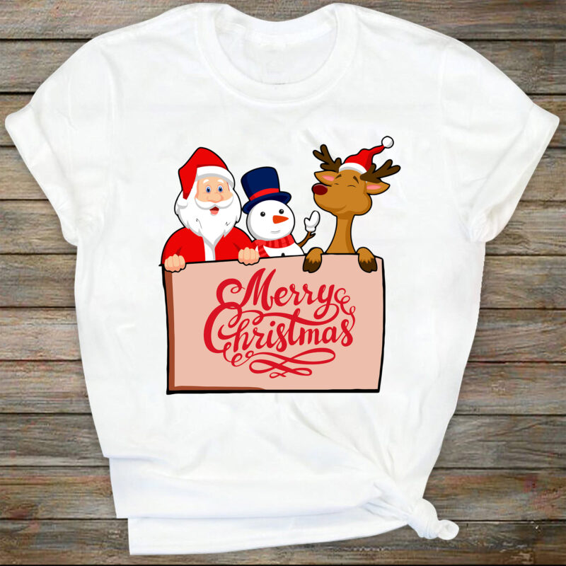 Merry Christmas Png, Santa Claus svg, Reindeer, Snowman, Holiday Winter svg, Retro Christmas, Christmas Shirt Design, Sublimation File
