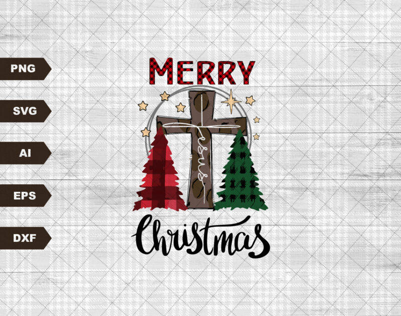 Cross Jesus Png, Merry Christmas Trees svg, Santa Hat, Christian, Holiday svg, Retro Christmas svg, Christmas Shirt Design, Sublimation File