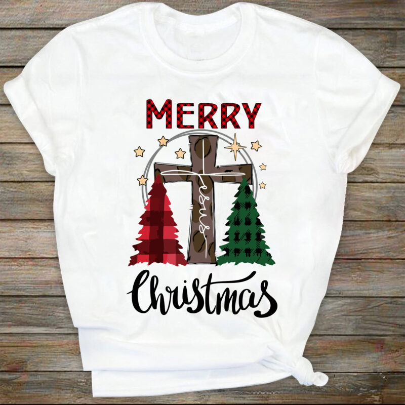 Cross Jesus Png, Merry Christmas Trees svg, Santa Hat, Christian, Holiday svg, Retro Christmas svg, Christmas Shirt Design, Sublimation File