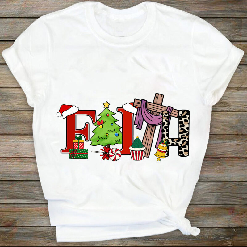 Faith Christmas Png, Faith svg, Christmas Trees svg, Jesus Cross, Christian, Retro Christmas svg, Christmas Shirt Design, Sublimation File