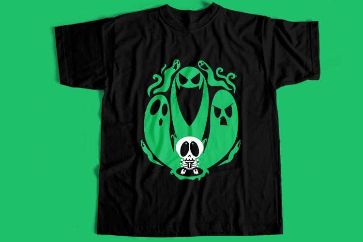 50 Best Selling Halloween T-Shirt Design Bundle For Commercial Use