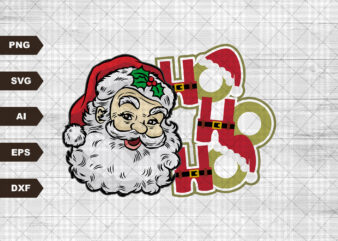 Ho ho ho PNG | Sublimation design | Instant download | Vintage Christmas design | Retro santa claus | Christmas shirt design | Holiday svg
