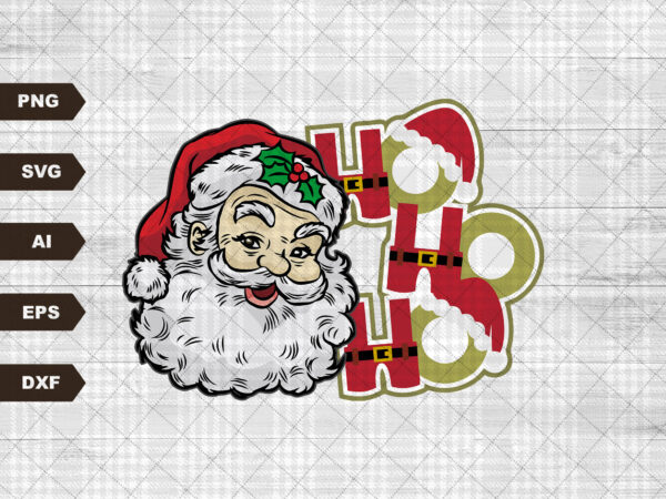 Ho ho ho png | sublimation design | instant download | vintage christmas design | retro santa claus | christmas shirt design | holiday svg