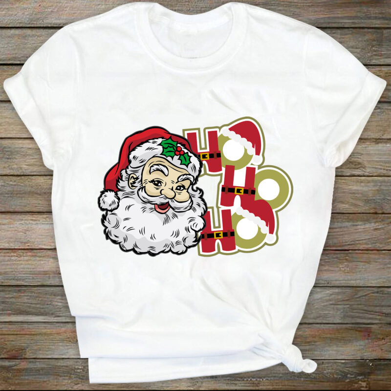 Ho ho ho PNG | Sublimation design | Instant download | Vintage Christmas design | Retro santa claus | Christmas shirt design | Holiday svg