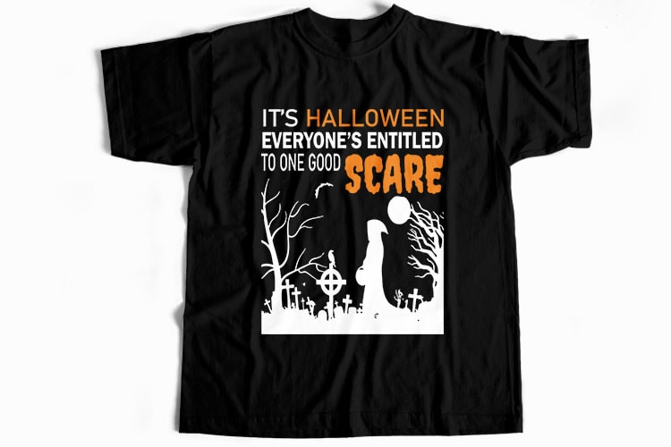 50 Best Selling Halloween T-Shirt Design Bundle For Commercial Use