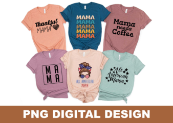 All American Mama PNG Sublimation Design