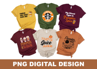 Fall Pumpkin Spice Season PNG Sublimation Design