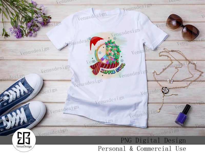 Peace hippie soul Christmas Sublimation