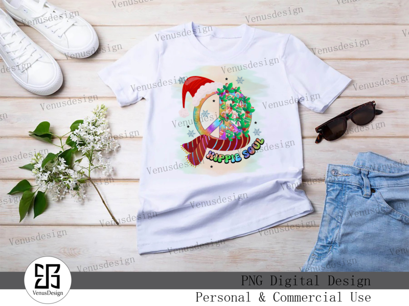 Peace hippie soul Christmas Sublimation