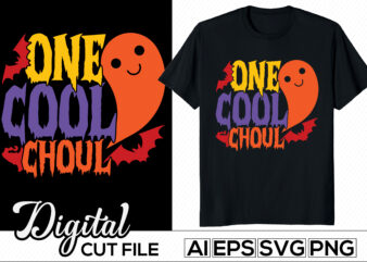 one cool choul typography halloween day design, best friends gift ideas halloween season tee graphic