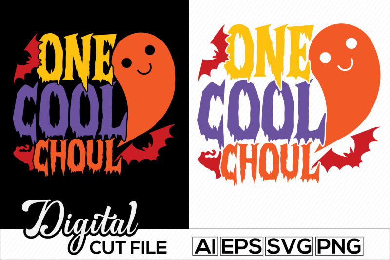 one cool choul typography halloween day design, best friends gift ideas halloween season tee graphic