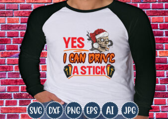 Halloween T-shirt Design, Yes I Can Drive A Stick, Matching Family Halloween Outfits, Girl’s Boy’s Halloween Shirt,