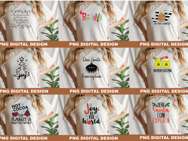 Christmas joy believe png sublimation design