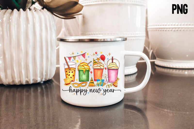 Happy New Year Coffee Sublimation