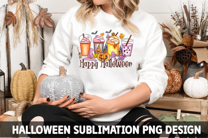 Happy Halloween coffee Sublimation