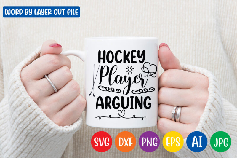 Hockey Player Arguing SVG Vector T-shirt Design