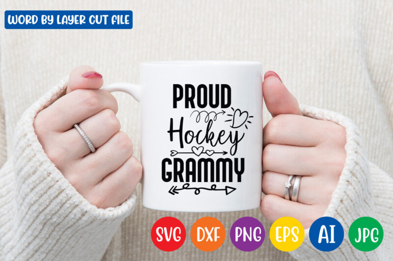 Proud Hockey Grammy SVG Vector T-shirt Design