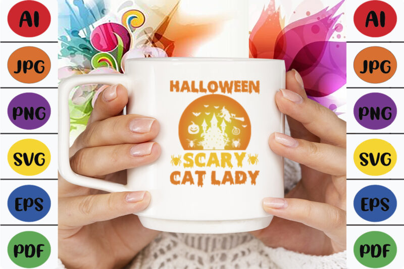 Halloween Scary Cat Lady