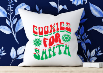 Cookies For Santa Retro SVG t shirt vector file