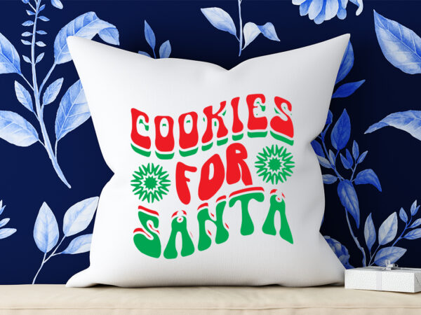 Cookies for santa retro svg t shirt vector file