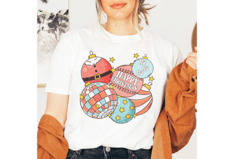 Retro Christmas Tshirt Design Bundle