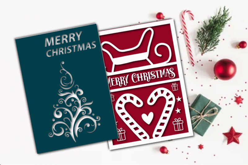 Merry Christmas Card SVG Bundle