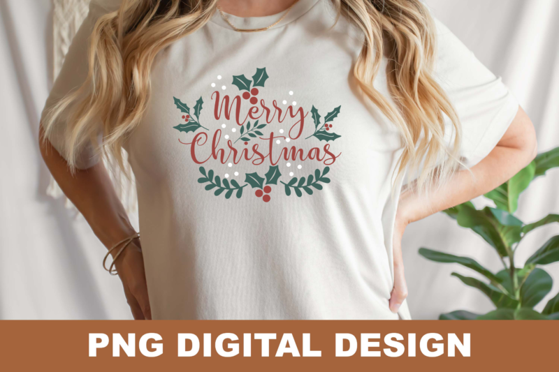 Merry Christmas Trees Santa PNG Sublimation Design