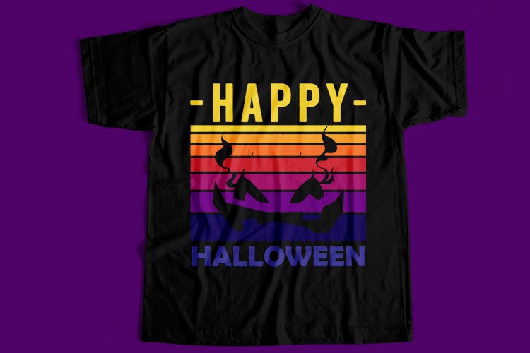 50 Best Selling Halloween and Horror T-Shirt Design Bundle For Commercial Use