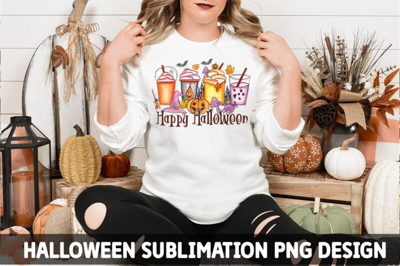 Happy Halloween coffee Sublimation