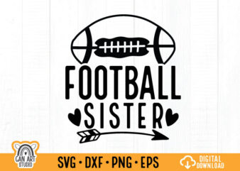 Football sister t shirt design