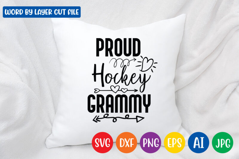 Proud Hockey Grammy SVG Vector T-shirt Design