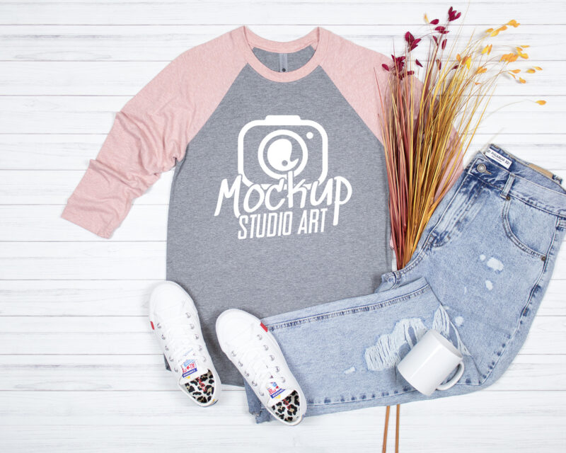 Next Level 6051, Raglan Mockups, Flat Lay Mockup, 20 Mockups