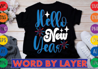 Hello New Year T-shirt Design