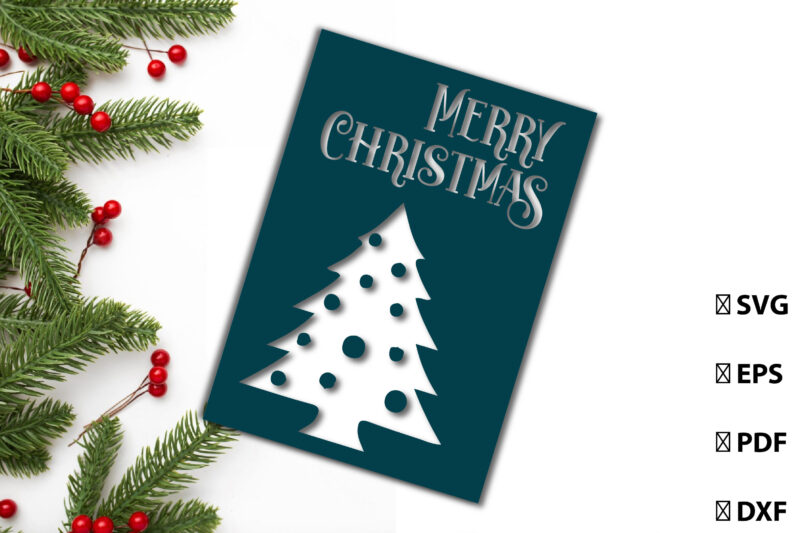 Merry Christmas Card SVG Bundle