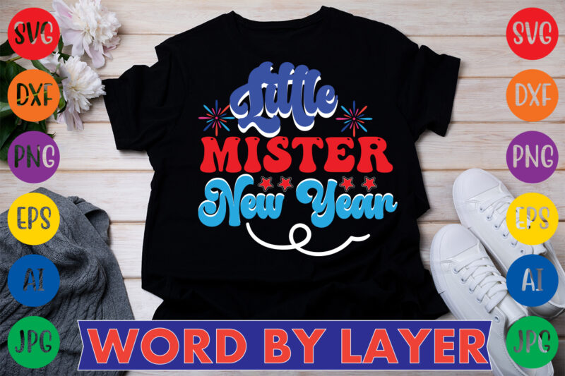 Little Mister New Year T-shirt Design
